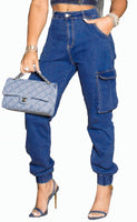 Fashion Denim Comfort And Casual Tapered Overalls